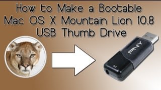 How to Make a Bootable Mac OS X Mountain Lion 108 USB Thumb Drive [upl. by Barbour]