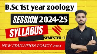 BSc 1st year zoology syllabus 202425  bsc 1st semester zoology syllabus  bsc 1St year zoology [upl. by Chari]