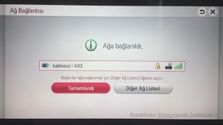 LG tv kablosuz internete bağlama Lgla620s wifi bağlantısı [upl. by Ettenahc]