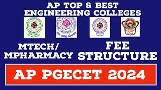 AP PGECET 2024 COUNCELLINGAP TOP amp BEST ENGINEERING COLLEGES FOR AP PGECET 2024 WITH FEE STRUCTURE [upl. by Agnola]