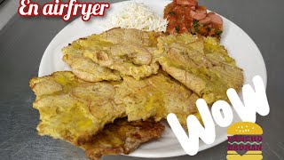 como hacer PATACONES TOSTONES SIN ACEITE AIRFRYER [upl. by Edbert]