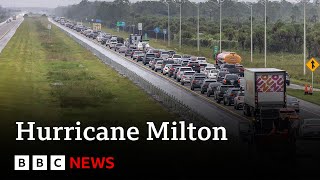 Hurricane Milton warning sees millions in Florida evacuate  BBC News [upl. by Sayre778]