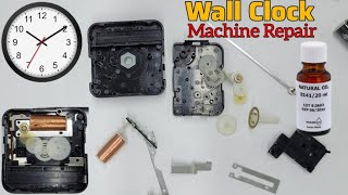 How To Repair Damage Wall Clock Machine  Wall Clock Movement Repair [upl. by Micah]