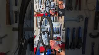 Couple Of Tips For Truing Tubular SewUp Wheels shorts bikerepair [upl. by Phineas]