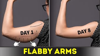 8 DAYS SIMPLE FLABBY ARMS WORKOUT  EVERYONE CAN DO IT [upl. by Isnam]