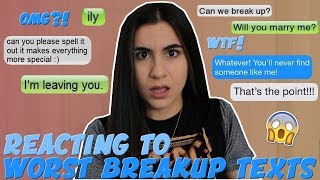 Reacting to the WORST Breakup Texts EVER  Just Sharon [upl. by Bolton]