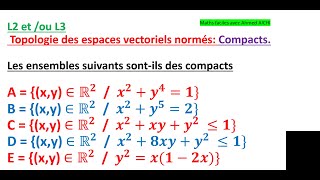 L2 et  ou L3  Exercice corrigé sur les compacts [upl. by Giesser150]