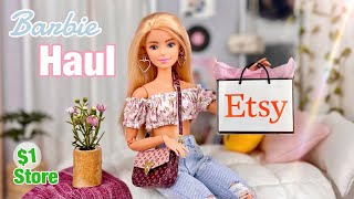 Barbie Etsy Shop Haul amp Dollar Store Doll Finds  Quick Craft [upl. by Avehsile]