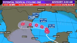 Tropical update Houston area prepares for possible flooding from Potential Tropical Cyclone 1 [upl. by Jeannie]