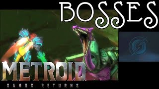 Metroid Samus Returns  All Bosses amp Ending [upl. by Oicam311]