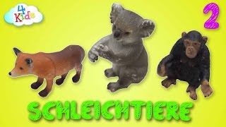 Schleichtiere Wildtiere Haustiere mit Tiernamen und Tierstimmen vorgesprochen Deutsch 2 [upl. by Brandwein]