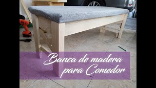 banca de madera para comedor DIY Fácil [upl. by Apollus48]