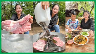 quotCatfish creamy sour soup Crispy Pork Bellyquot Mommy Chef Cook Delicious Recipe Cooking with Sros [upl. by Ecela]