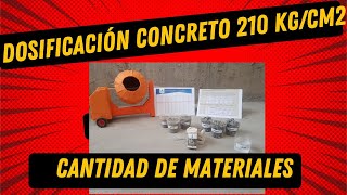 DOSIFICACIÓN DE CONCRETO 210KGCM2 [upl. by Sucramd]