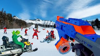 Nerf War  Snow Park Battle Nerf First Person Shooter [upl. by Gerri]