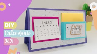 DIY PAPER CALENDAR CALENDARIO DE ESCRITORIO 2021🗓 Hecho a mano🙌🏼✨ [upl. by Anahsohs766]