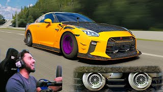 I PUT HUGE TURBOS ON THIS R35 GTR looool  Assetto Corsa Driving Mod [upl. by Nyleve580]