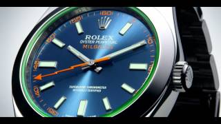 Baselworld 2014 Introducing the Rolex Milgauss with Electric Blue Dial and Green Sapphire Crystal [upl. by Yasmin]