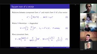 Seminar  Vaclav Zatloukal  Matrix spinors [upl. by Airottiv]