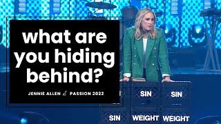 What Are You Hiding Behind Jennie Allen at Passion 2022 [upl. by Souza795]