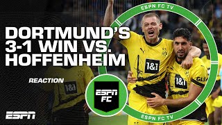 JUST INCREDIBLE 🗣️ Juls reacts to Borussia Dortmunds 31 win over Hoffenheim  ESPN FC [upl. by Jean]