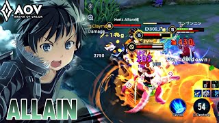 AOV  ALLAINKIRITO GAMEPLAY  BUFFED NEW PATCH  ARENA OF VALOR LIÊNQUÂNMOBILE ROV COT [upl. by Rocco]