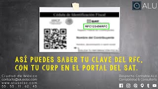 Como sacar el RFC con homoclave empleando la CURP en el portal de tramites del SAT en 2022 ❤️‍🔥 📖 ✏️ [upl. by Vanthe64]