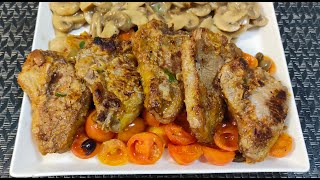 COSTOLETTE di AGNELLO con Pomodorini Pachino Olive e Funghi Champignon Perfette per PASQUA [upl. by Nymassej]