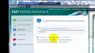 Actualizar Su Antivirus Nod32 ala Version Completa [upl. by Ahsirtak]