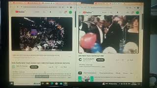 1988 New Years Rockin Eve Times Square Ball Drop ABC and CBS Comparison [upl. by Ventura115]