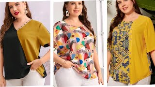 Hermosas ideas de BLUSAS en tallas GRANDES para DAMA [upl. by Ahsinal699]