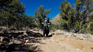 Tuareg 660 Tackles steep and twisty ATV trail in Colorado  Aprilia Tuareg 660 offroad performance [upl. by Clarisa708]