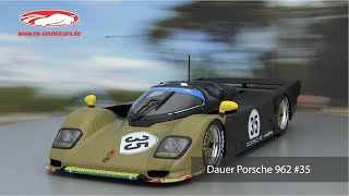 ckmodelcarsvideo Dauer Porsche 962 35 3rd Test 24h LeMans 1994 Stuck Baldi Boutsen 118 Werk83 [upl. by Nairolf770]