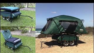 Sublike if you want KampRite Midget Bushtrekka Bicycle Camper Trailer with Oversize Tent Cot [upl. by Ellemaj479]