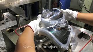 Liquid Silicon Rubber Molding  Silicone Overmolding Manufacturing Process for LSR Full Face Mask [upl. by Imuyam438]