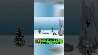 Yeti Sports 1 Pingu Throw  Game of the Day gaming flashgames [upl. by Ardnasella451]