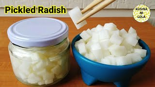 EASY Pickled Radish Side dish  Korean Pickled Radish Recipe  How to Make Korean Pickled Radish [upl. by Johnath941]