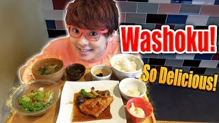 Wonderful WashokuTraditional Japanese Food In Narita Airport [upl. by Atinomar]