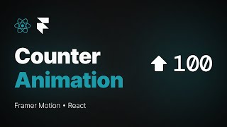 Animated Number Counter with Framer Motion  Count Up Animation in React [upl. by Angus]