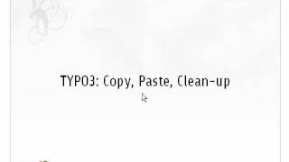 TYPO3 Copy Paste Clean [upl. by Abbe]