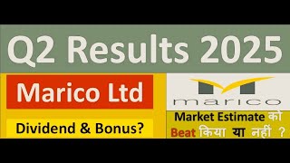 MARICO Q2 results 2025  MARICO results  MARICO Share News  MARICO Share latest news [upl. by Haag]