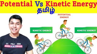 Potential Energy vs Kinetic energy Law of conservation of energy TAMIL SOLVER [upl. by Enyamrahs]