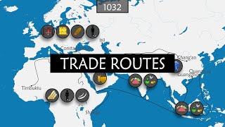 History of the Major Trade Routes  Summary on a Map [upl. by Aisha]