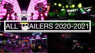 ALL FNAF SECURITY BREACH TRAILERS 2021 [upl. by Lacagnia]