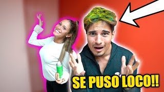 MI NOVIA ME PINTA EL PELO broma con venganza [upl. by Ettenrahc990]