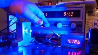 Worlds Most Powerful Visible Diode Laser NUBM44 6W 450nm Laser Diode Bench Test [upl. by Penney381]