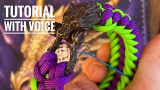 Tutorial Snarling wolf two colored bracelet [upl. by Russo]