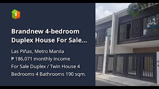 Brandnew 4bedroom Duplex House For Sale in Pilar Village Las Pinas Metro Manila [upl. by Airemahs]