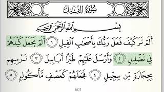 Surah  105  AlFil  Accurate Tajweed recitation of Quran  Mahmoud Khaleel AlHussary [upl. by Eadas]