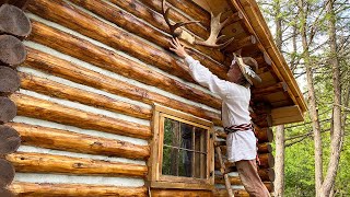 Work Continues on the Rumford Fireplace  Pioneer Life Circa 1750  CABIN BUILD [upl. by Foah392]